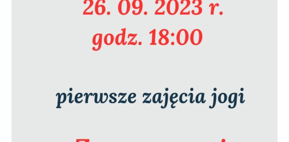 Pierwsze zajęcia jogi