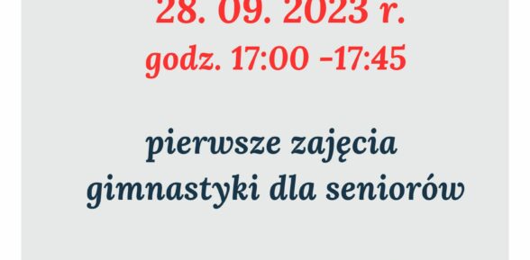 Pierwsze zajęcia gimnastyki dla seniorów