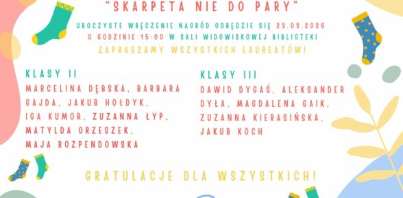 #htmlcaption_71127 Wyniki konkursu Skarpetka nie do pary